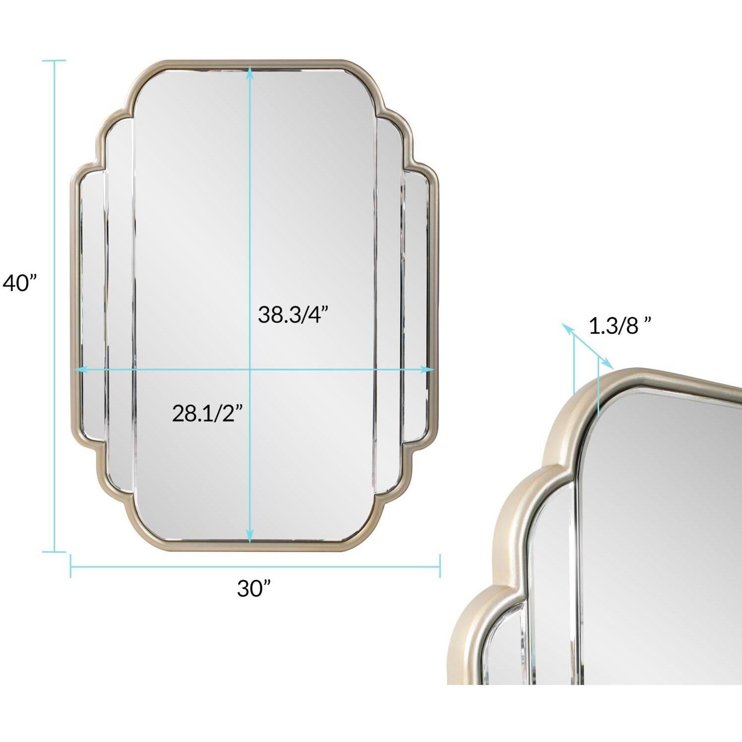 Winton 40 X 30 inch Gold Vanity Mirror